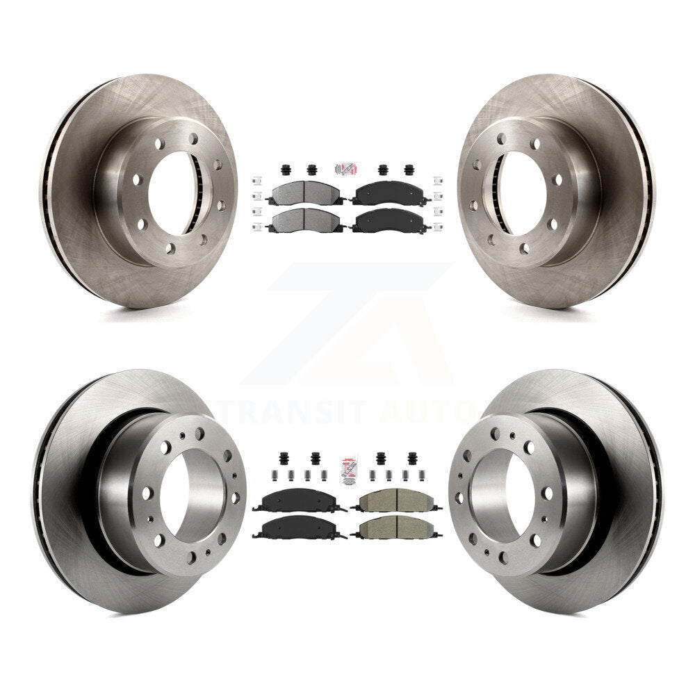 Front Rear Semi-Metallic Pads And Disc Brake Rotors Kit For Ram 3500 2500 1500 Dodge K8A-102192