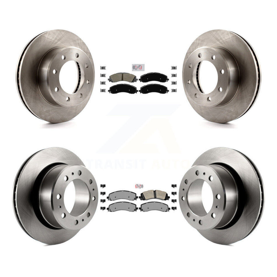 Front Rear Semi-Metallic Pads And Disc Brake Rotors Kit For Ram 2500 3500 K8A-102194