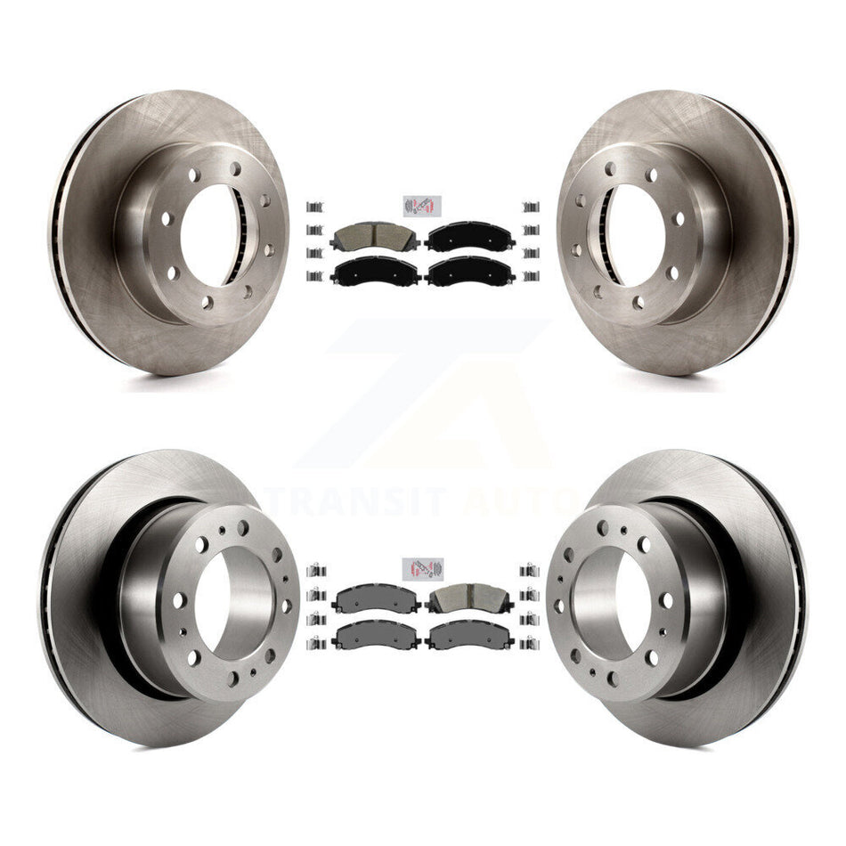 Front Rear Semi-Metallic Pads And Disc Brake Rotors Kit For Ram 2500 3500 K8A-102195