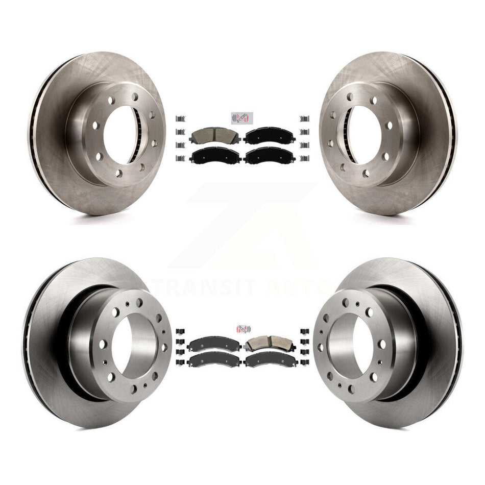 Front Rear Semi-Metallic Pad Brake Rotor Kit For 2020-2021 Ram 3500 With Dual Wheels K8A-102196