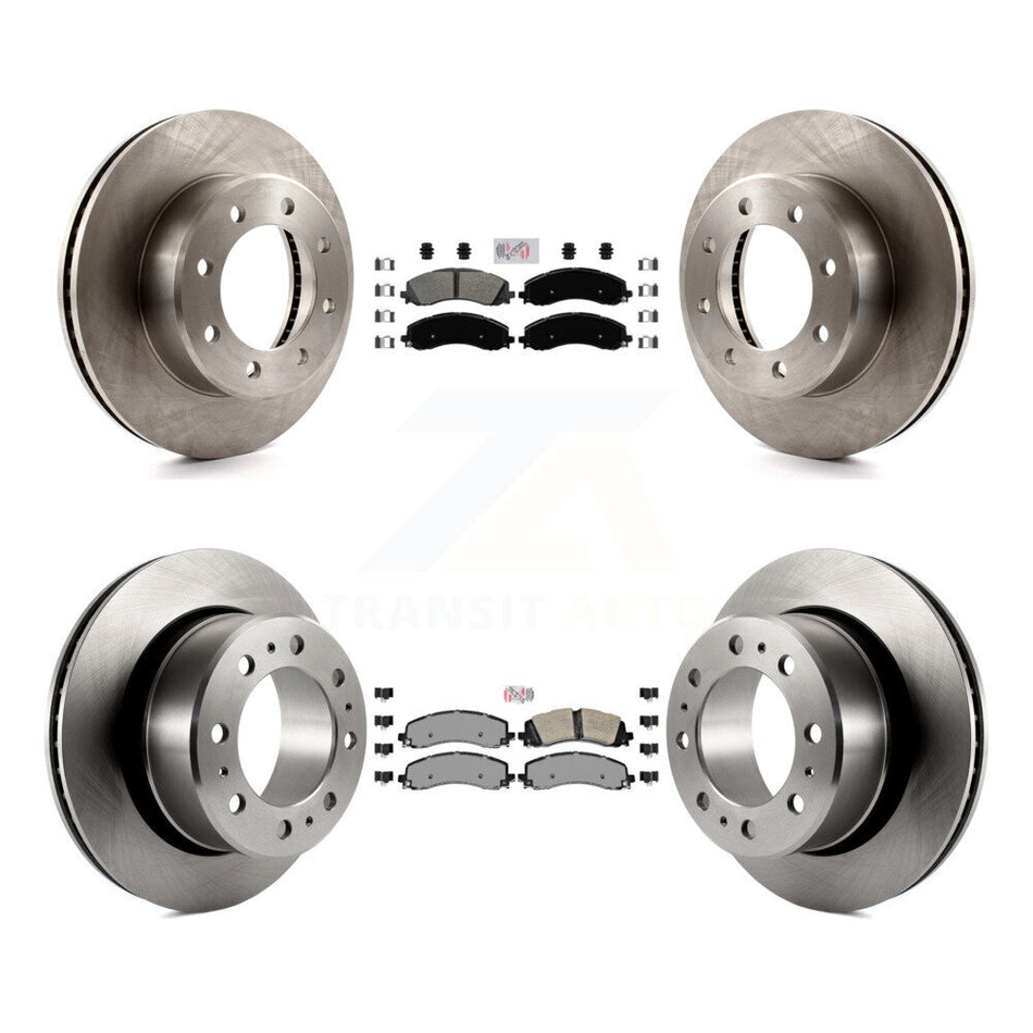 Front Rear Semi-Metallic Pads And Disc Brake Rotors Kit For Ram 2500 3500 K8A-102198