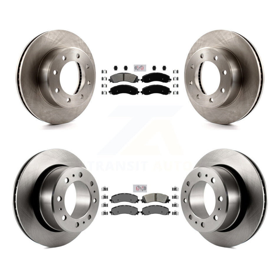 Front Rear Semi-Metallic Pads And Disc Brake Rotors Kit For Ram 2500 3500 K8A-102199