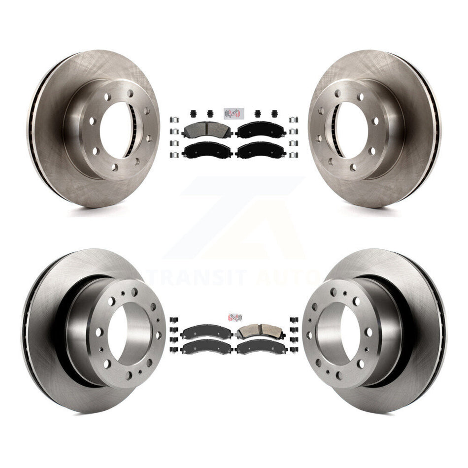 Front Rear Semi-Metallic Pad Brake Rotor Kit For 2020-2021 Ram 3500 With Dual Wheels K8A-102200