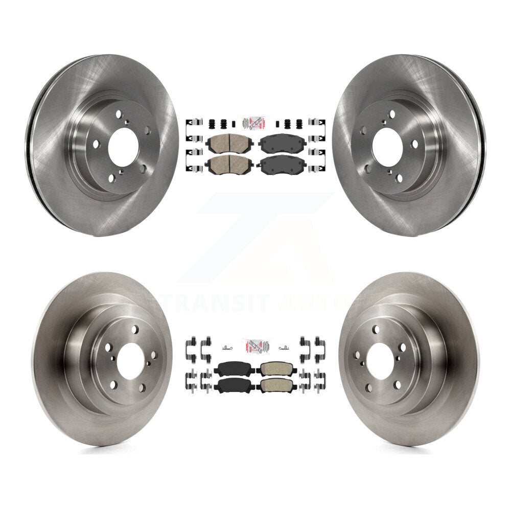 Front Ceramic Rear Semi-Metallic Pads And Disc Brake Rotors Kit For Subaru Legacy K8A-102225