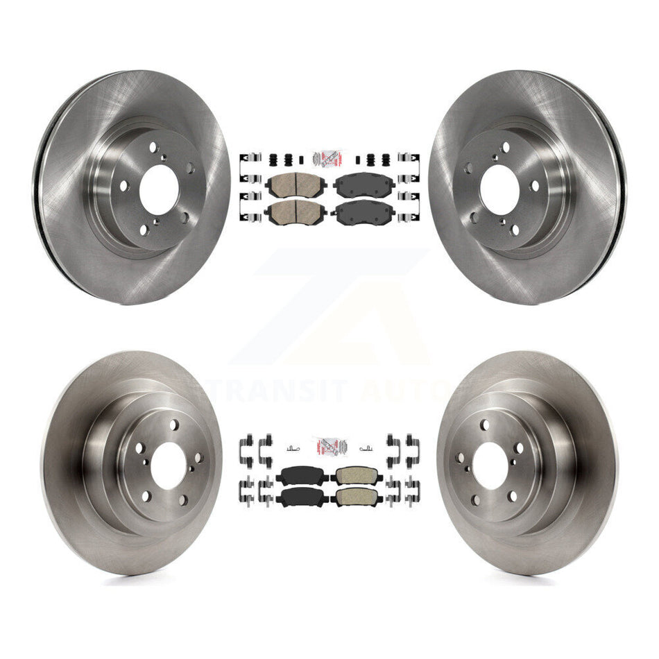 Front Ceramic Rear Semi-Metallic Pads And Disc Brake Rotors Kit For Subaru Legacy K8A-102225