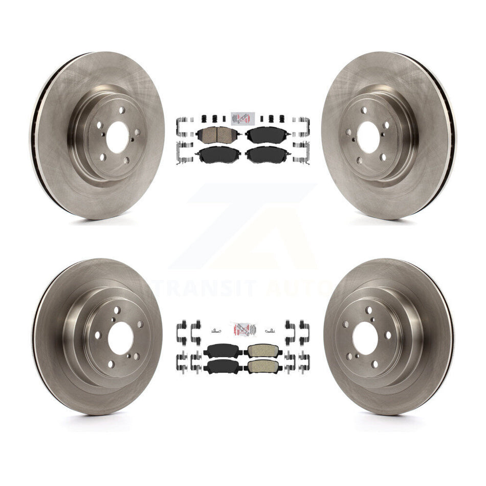 Front Ceramic Rear Semi-Metallic Pads And Disc Brake Rotors Kit For Subaru Legacy K8A-102232