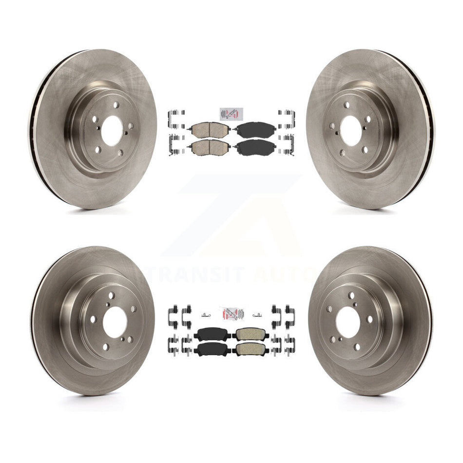 Front Ceramic Rear Semi-Metallic Pads And Disc Brake Rotors Kit For Subaru Legacy K8A-102233