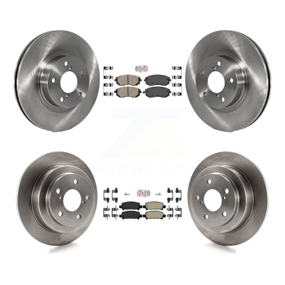 Front Ceramic Rear Semi-Metallic Pad And Brake Rotor Kit For Subaru Impreza Outback RS TS K8A-102265