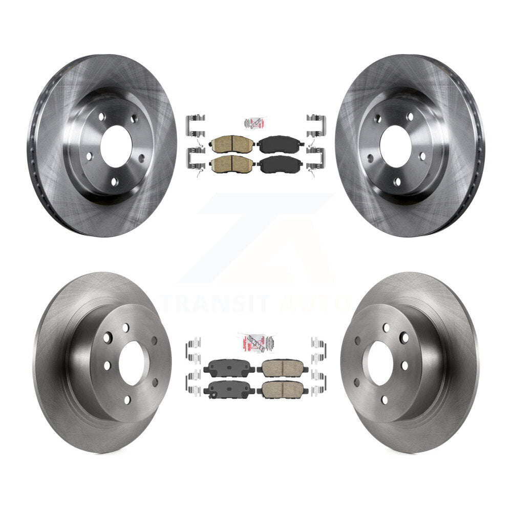 Front Rear Ceramic Pads And Disc Brake Rotors Kit For 2007-2012 Nissan Sentra SE-R K8A-102279