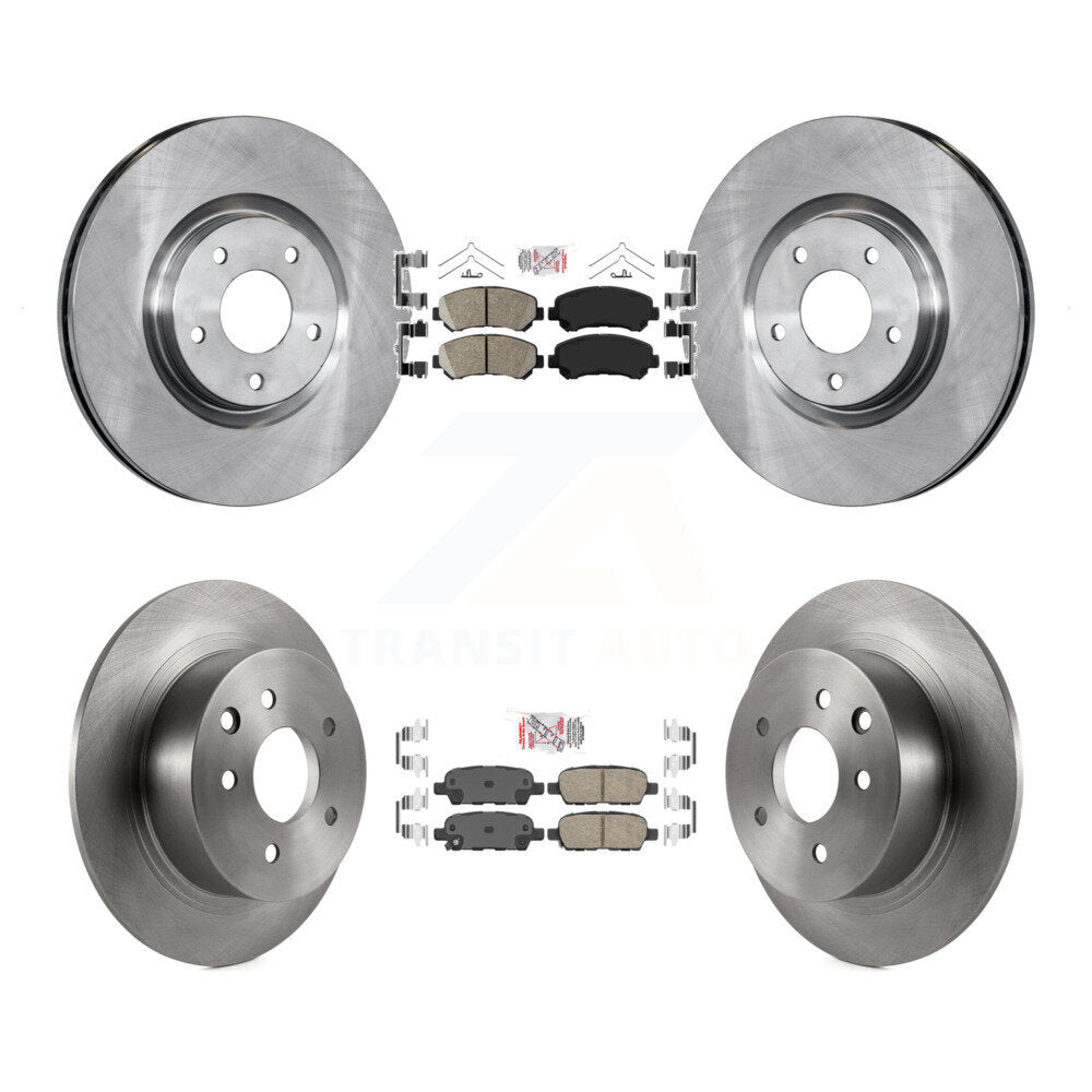 Front Rear Ceramic Pads And Disc Brake Rotors Kit For 2007-2012 Nissan Sentra SE-R Spec V K8A-102285