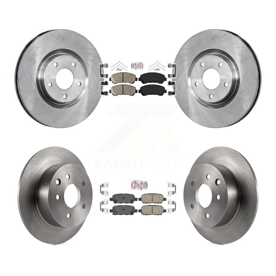 Front Rear Ceramic Pads And Disc Brake Rotors Kit For 2007-2012 Nissan Sentra SE-R Spec V K8A-102285
