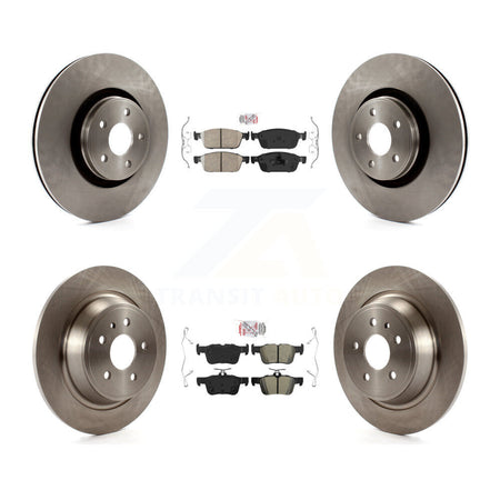 Front Ceramic Rear Semi-Metallic Pads And Disc Brake Rotors Kit For Lincoln MKC K8A-102287
