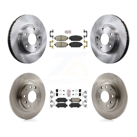 Front Rear Ceramic Pads And Disc Brake Rotors Kit For 2016-2018 Mazda CX-3 FWD K8A-102326