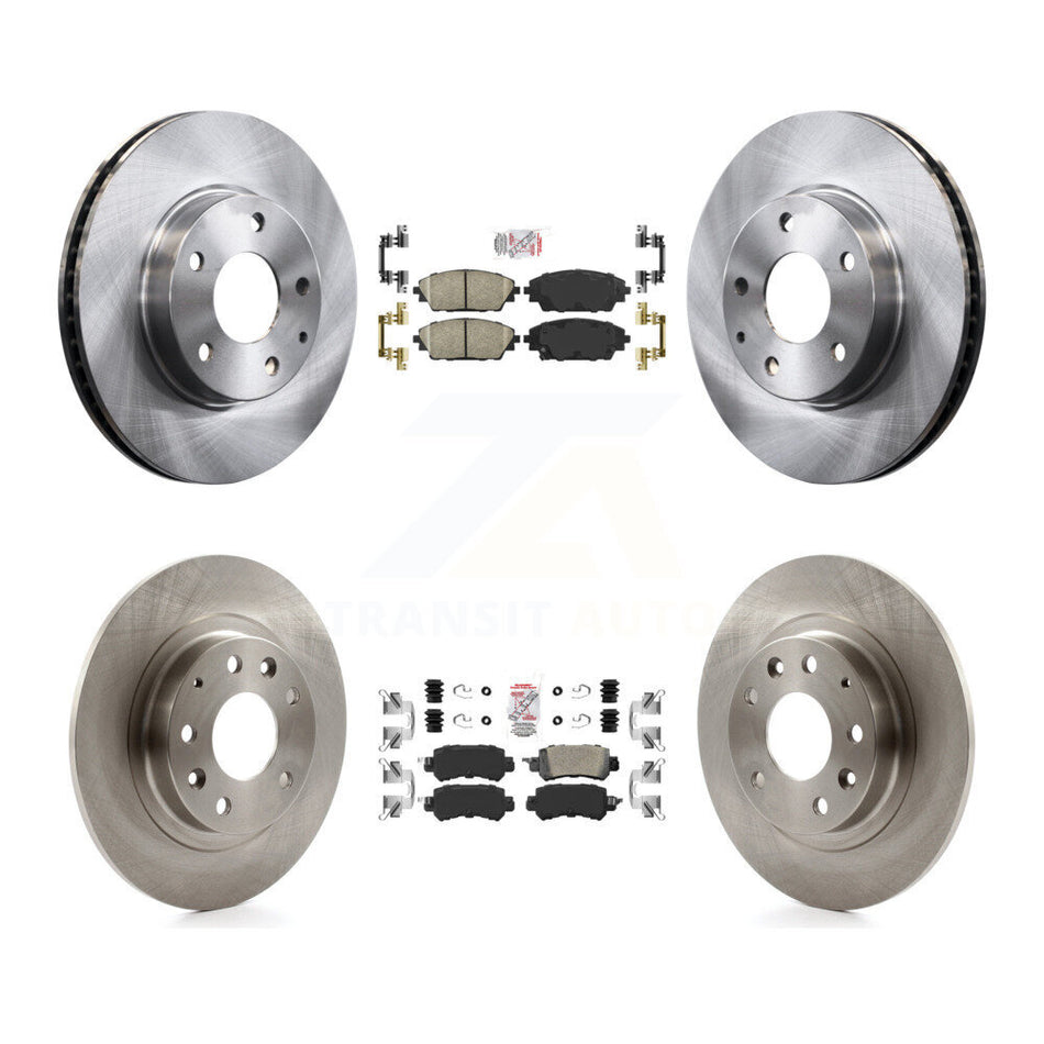 Front Rear Ceramic Pads And Disc Brake Rotors Kit For 2016-2018 Mazda CX-3 FWD K8A-102326