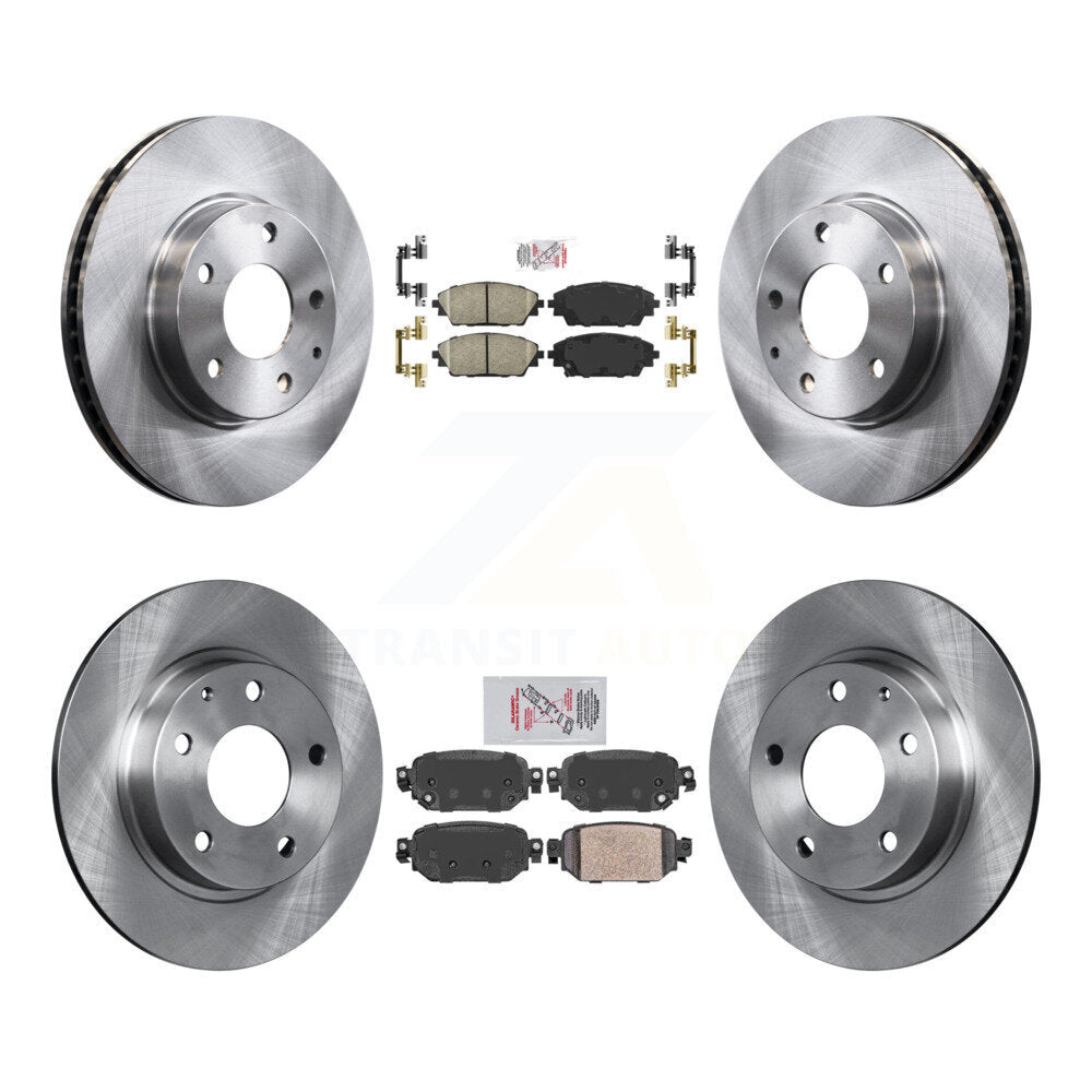 Front Rear Ceramic Pads And Disc Brake Rotors Kit For 2019-2022 Mazda CX-3 FWD K8A-102333