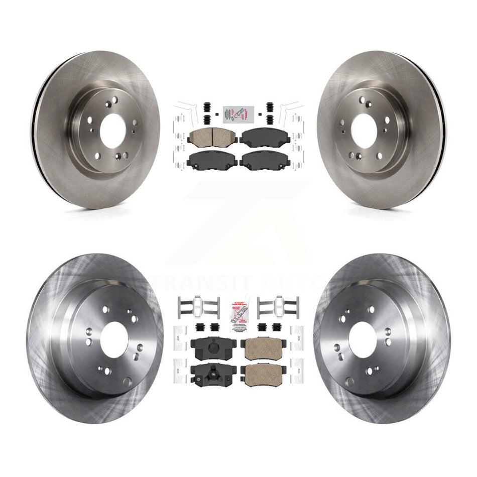 Front Rear Ceramic Pads And Disc Brake Rotors Kit For 2012-2016 Honda CR-V FWD K8A-102345