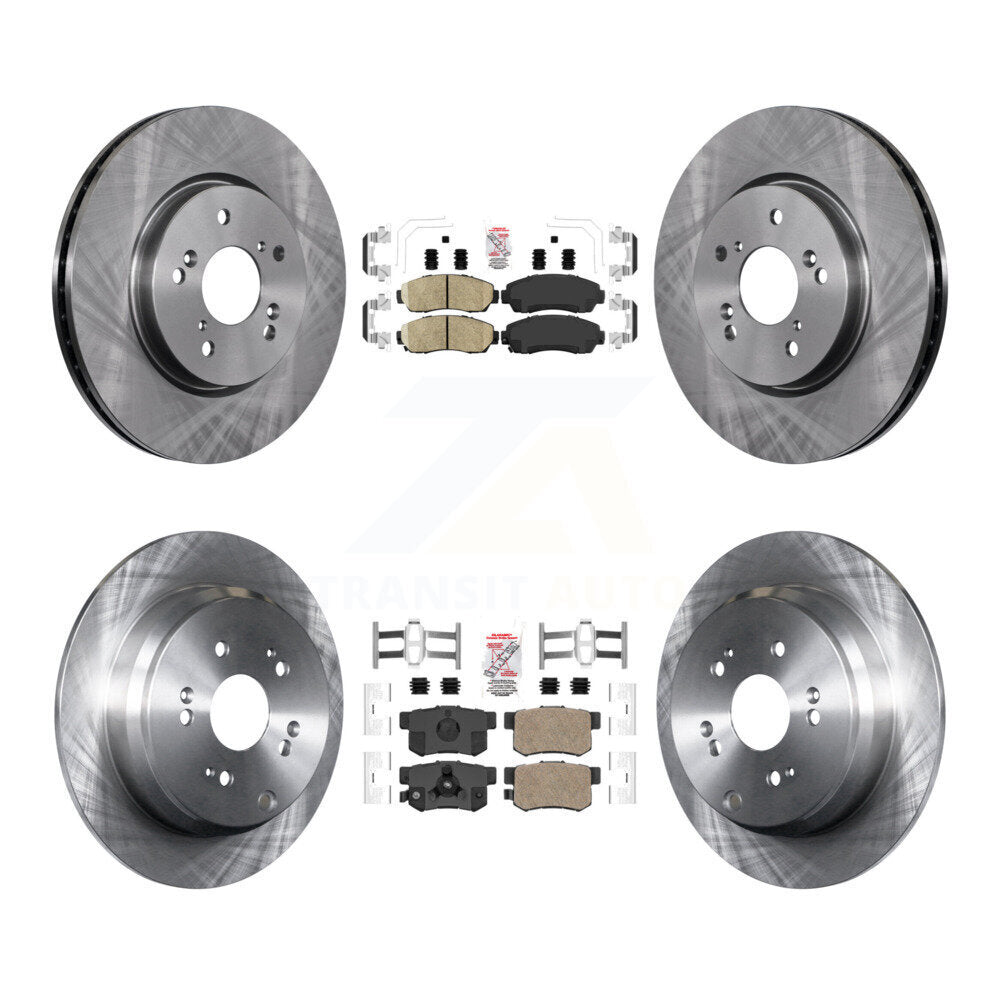 Front Rear Ceramic Pads And Disc Brake Rotors Kit For Honda CR-V Acura RDX K8A-102349