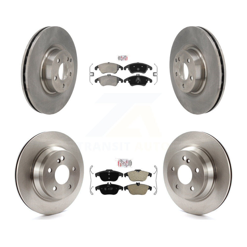 Front Rear Semi-Metallic Pad Brake Rotors Kit For 15 Mercedes-Benz E400 Convertible/Coupe K8A-102357