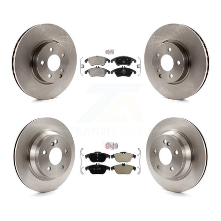 Front Rear Semi-Metallic Pad Brake Rotors Kit For 15 Mercedes-Benz E400 Convertible/Coupe K8A-102358
