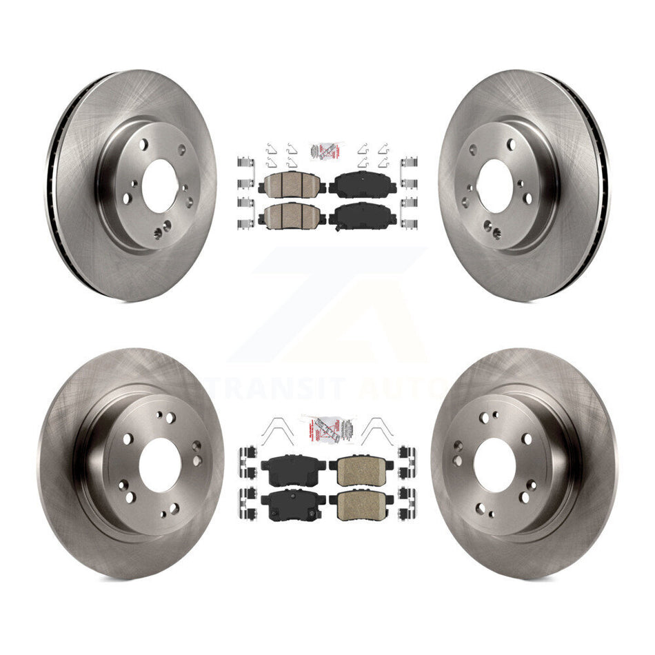 Front Rear Ceramic Pads And Disc Brake Rotors Kit For 2017 Honda Accord LX-S K8A-102391