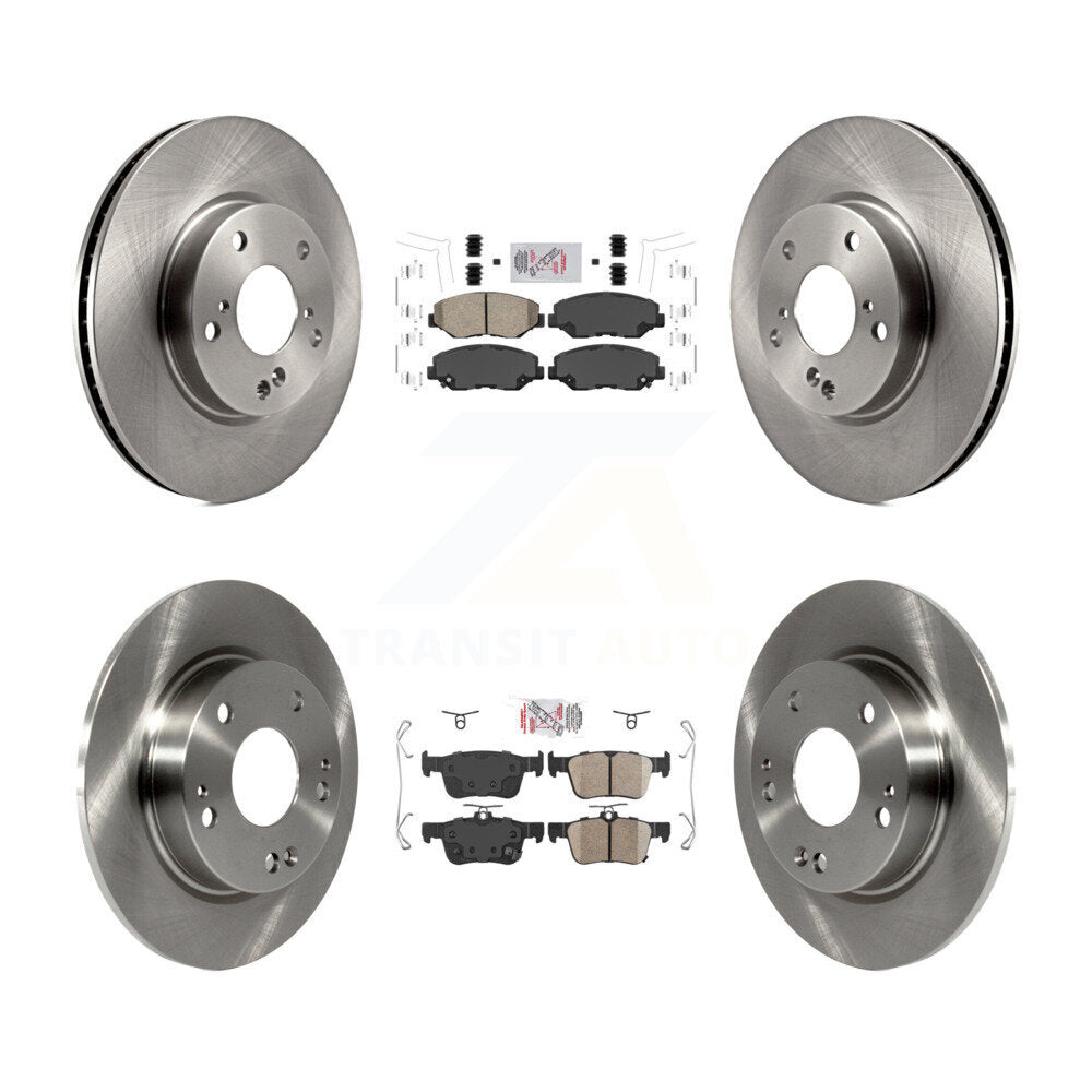 Front Rear Ceramic Pads And Disc Brake Rotors Kit For Honda Civic K8A-102397