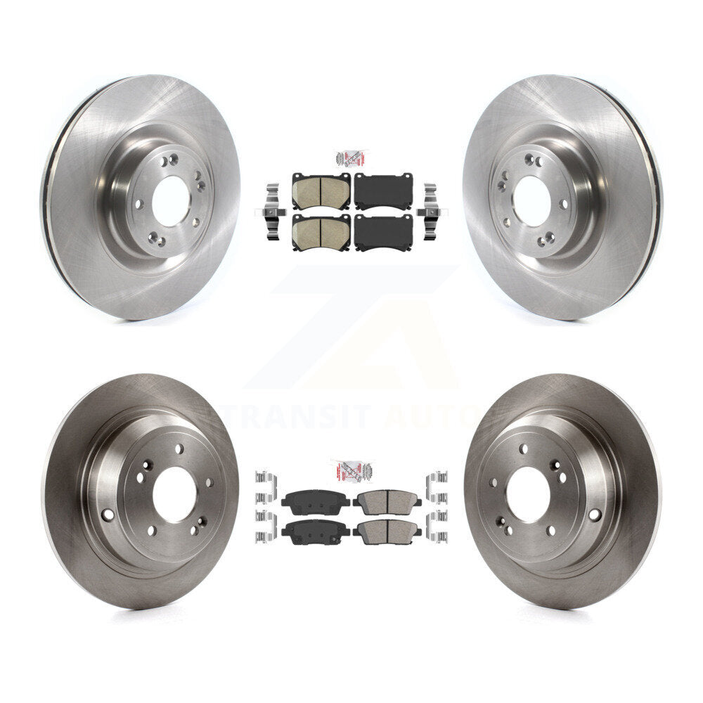 Front Rear Ceramic Pads And Disc Brake Rotors Kit For 2012-2014 Hyundai Genesis 5.0L K8A-102401