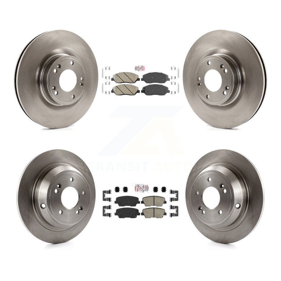 Front Rear Ceramic Pads And Disc Brake Rotors Kit For Hyundai Genesis 3.8L K8A-102405
