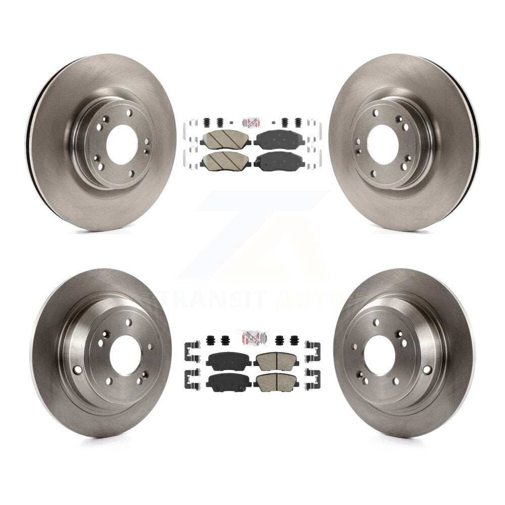 Front Rear Ceramic Pads And Disc Brake Rotors Kit For Hyundai Genesis 3.8L K8A-102407