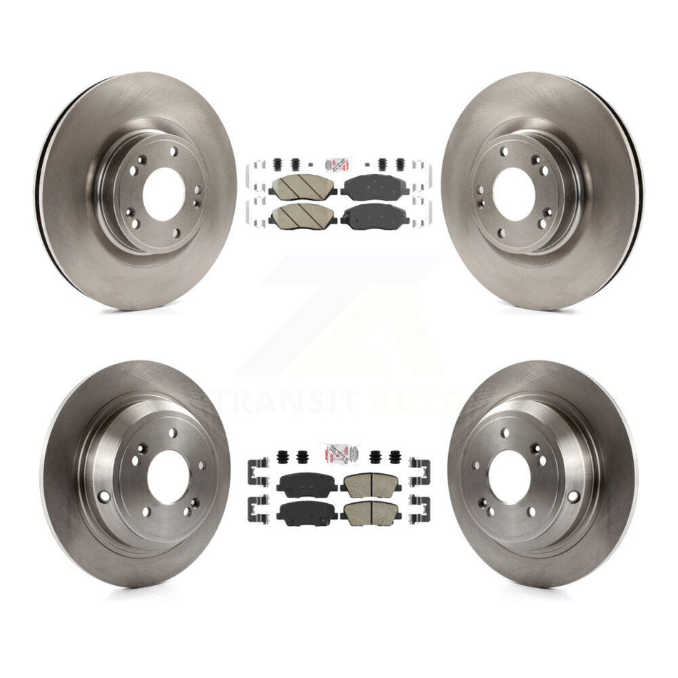 Front Rear Ceramic Pads And Disc Brake Rotors Kit For Hyundai Genesis 3.8L K8A-102407