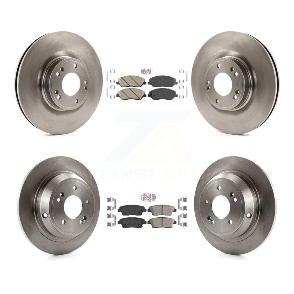 Front Rear Ceramic Pads And Disc Brake Rotors Kit For Hyundai Genesis 3.8L K8A-102408
