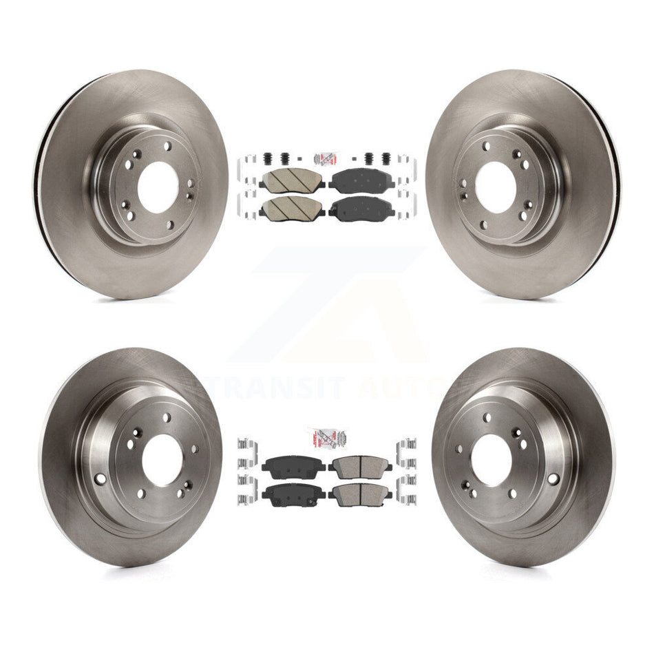 Front Rear Ceramic Pads And Disc Brake Rotors Kit For Hyundai Genesis 3.8L K8A-102409