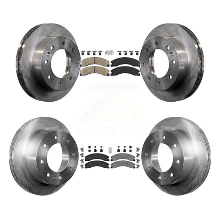 Front Ceramic Rear Semi-Metallic Pad And Brake Rotor Kit For GMC Chevrolet Sierra 2500 HD K8A-102428