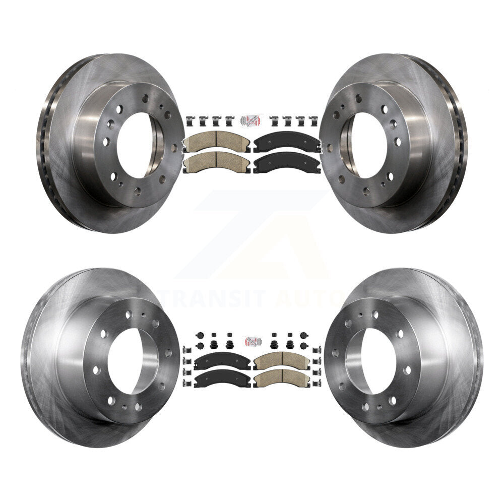 Front Rear Ceramic Pad & Brake Rotors Kit For GMC Chevrolet Sierra 2500 HD Silverado 3500 K8A-102429
