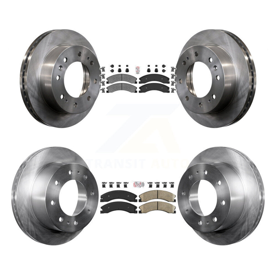 Front Semi-Metallic Rear Ceramic Pad And Brake Rotor Kit For GMC Chevrolet Sierra 2500 HD K8A-102430