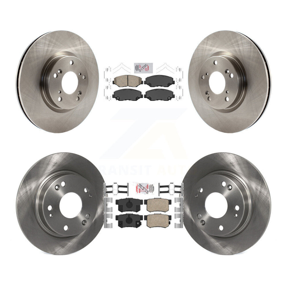 Front Rear Ceramic Pads And Disc Brake Rotors Kit For Honda Civic Acura ILX K8A-102479