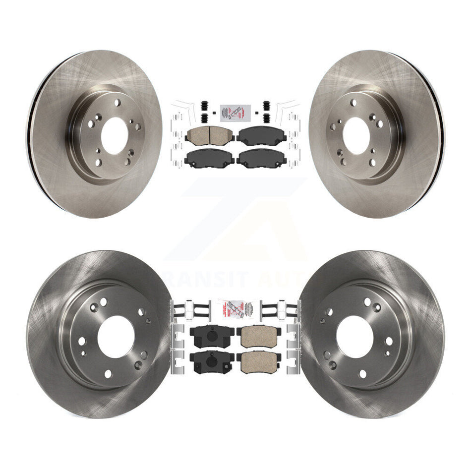 Front Rear Ceramic Pads And Disc Brake Rotors Kit For Honda Civic Acura ILX K8A-102481
