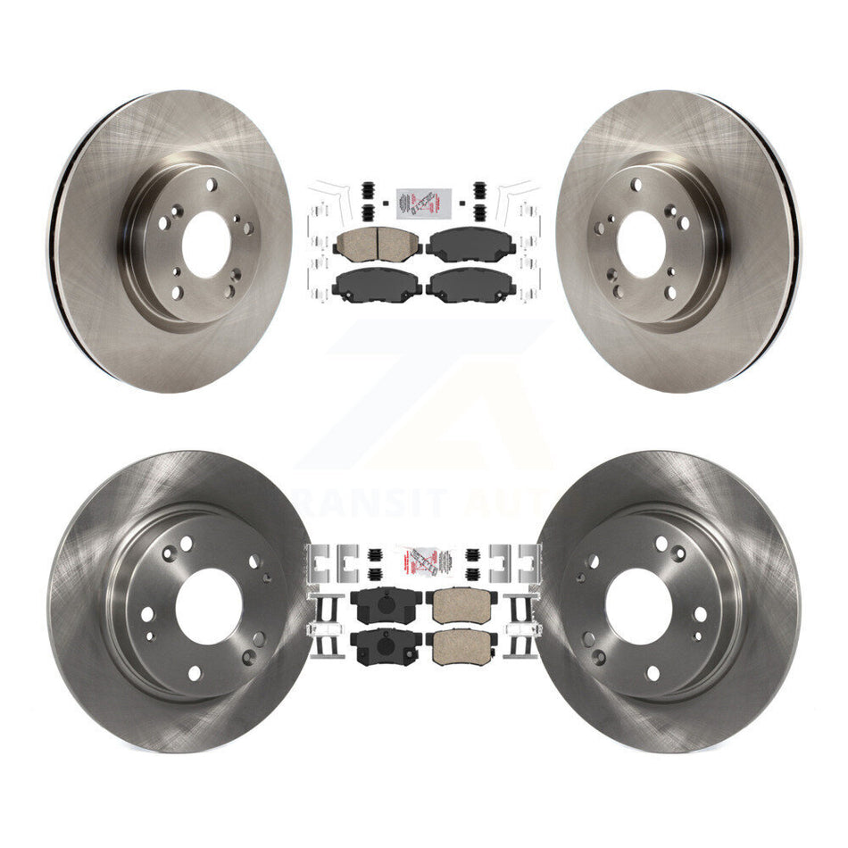 Front Rear Ceramic Pads And Disc Brake Rotors Kit For Honda Civic Acura ILX K8A-102482