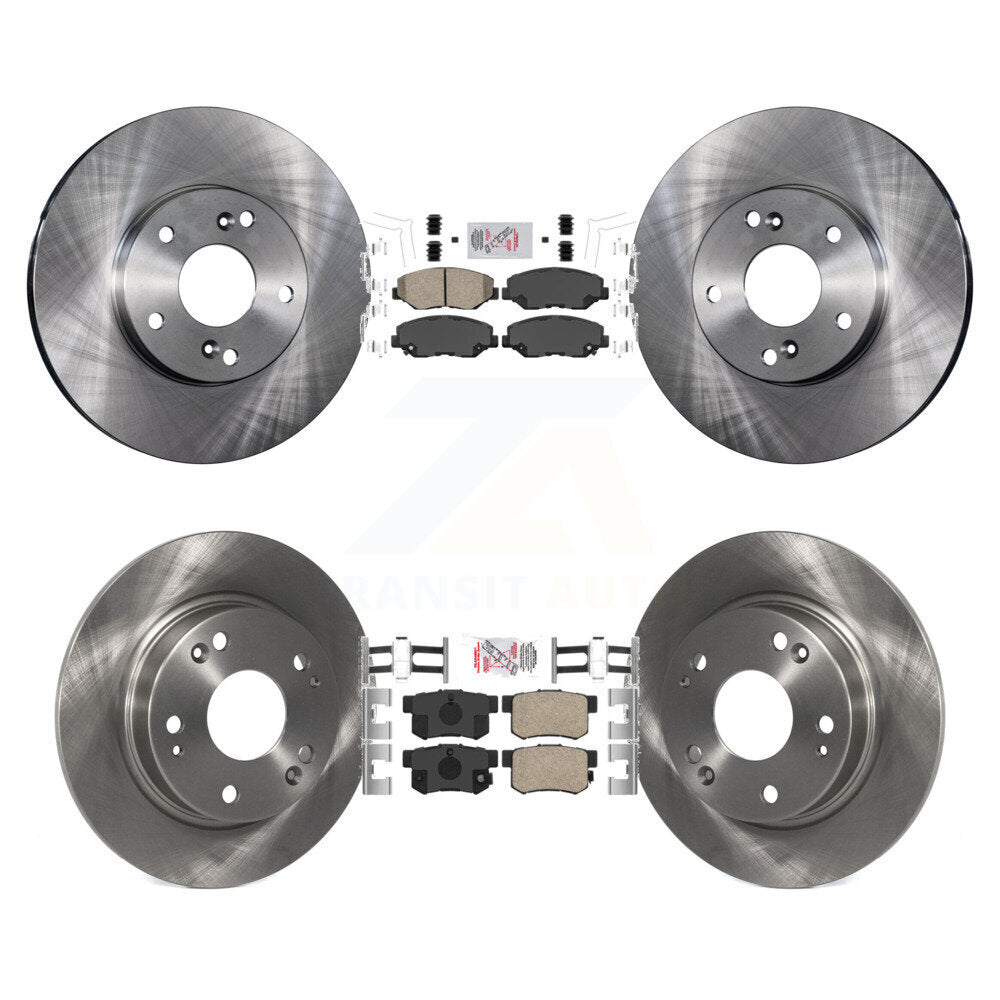 Front Rear Ceramic Pads And Disc Brake Rotors Kit For Honda Civic K8A-102487