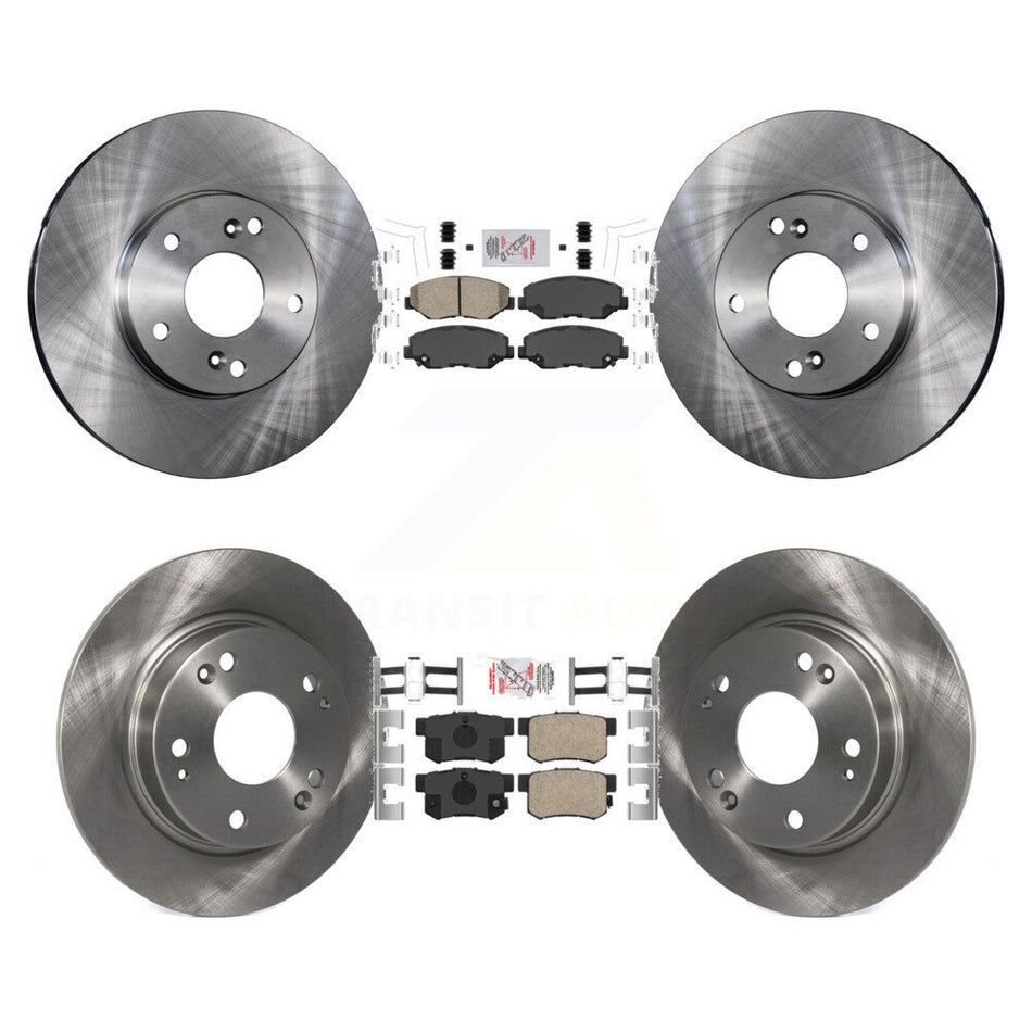 Front Rear Ceramic Pads And Disc Brake Rotors Kit For Honda Civic K8A-102487