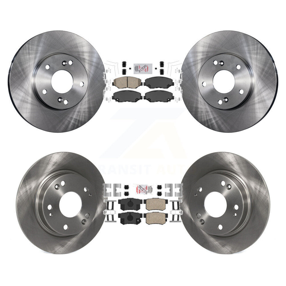 Front Rear Ceramic Pads And Disc Brake Rotors Kit For Honda Civic K8A-102488