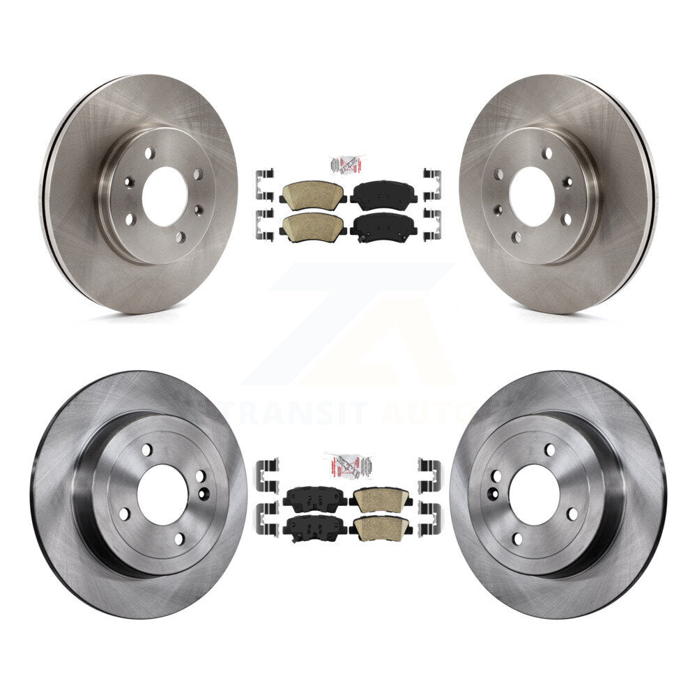 Front Rear Ceramic Pads And Disc Brake Rotors Kit For Hyundai Accent Kia Rio K8A-102494