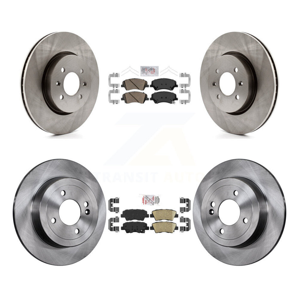 Front Rear Ceramic Pads And Disc Brake Rotors Kit For Kia Rio Hyundai Accent K8A-102495