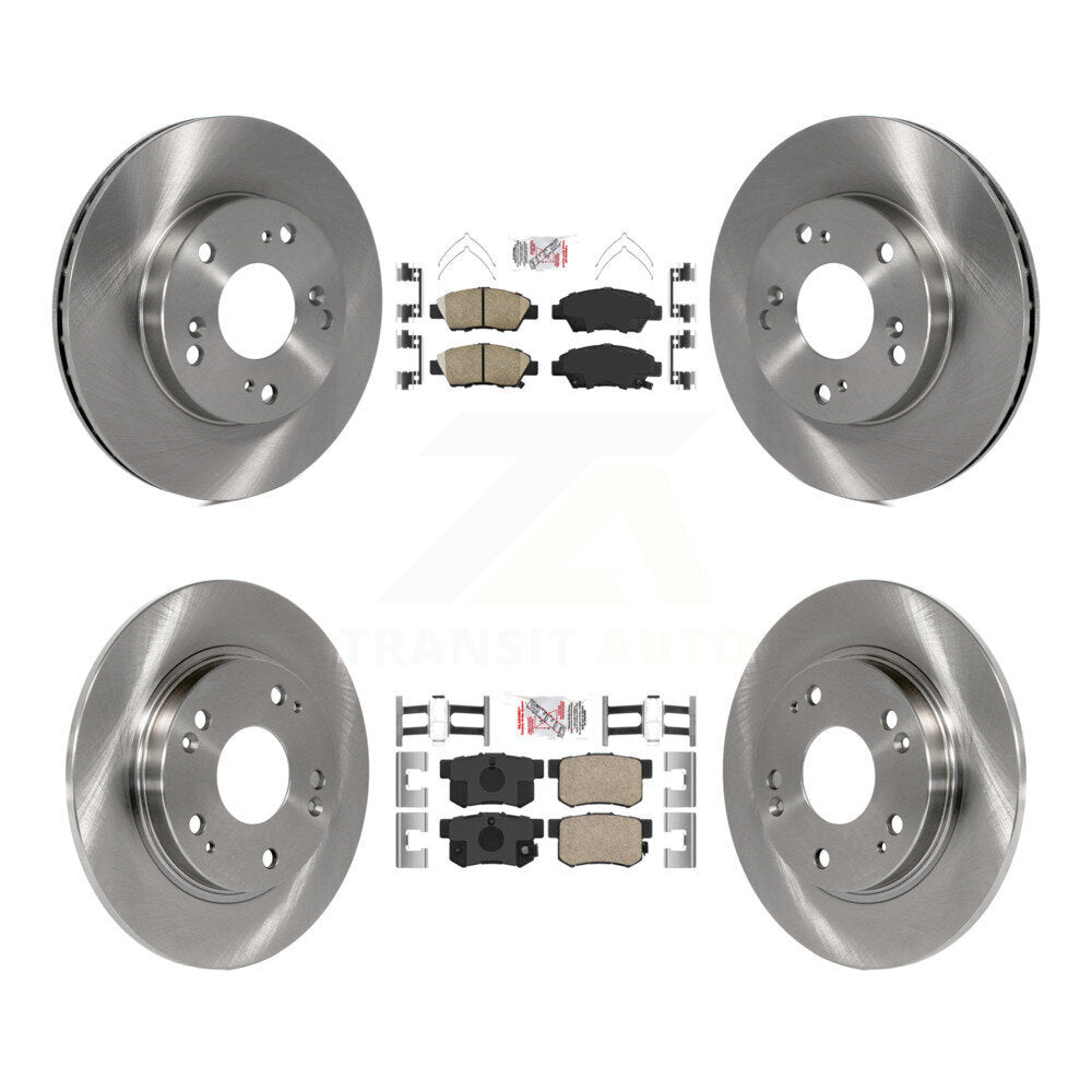 Front Rear Ceramic Pads And Disc Brake Rotors Kit For 2011-2015 Honda CR-Z K8A-102506