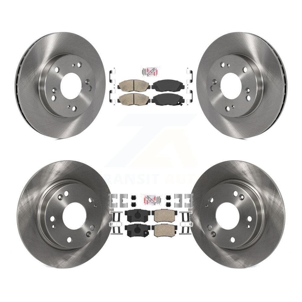 Front Rear Ceramic Pads And Disc Brake Rotors Kit For Honda Civic K8A-102510