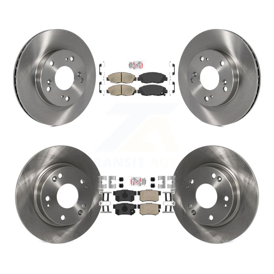 Front Rear Ceramic Pads And Disc Brake Rotors Kit For Honda Civic K8A-102510