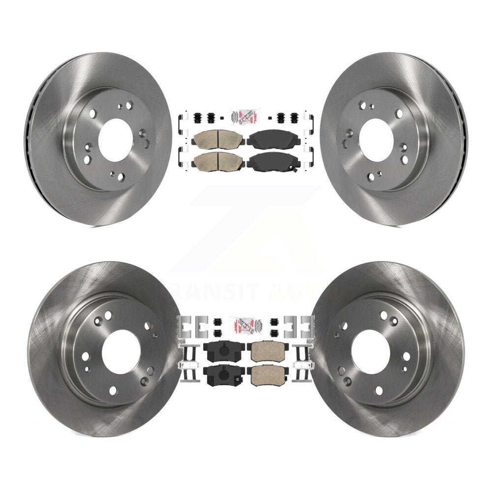Front Rear Ceramic Pads And Disc Brake Rotors Kit For Honda Civic K8A-102512