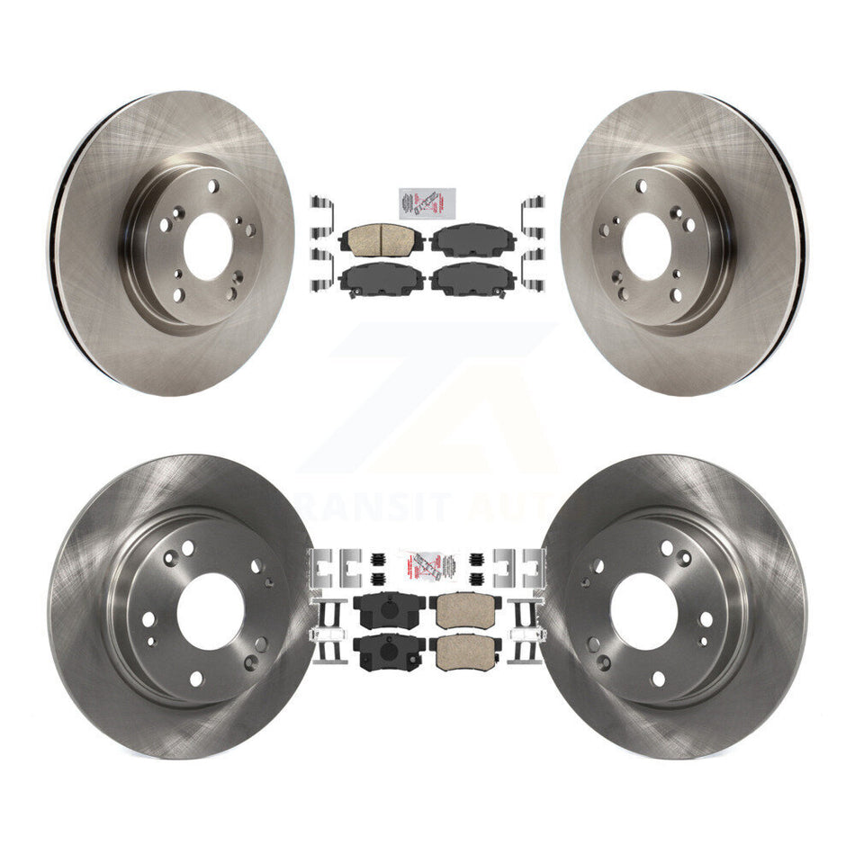 Front Rear Ceramic Pads And Disc Brake Rotors Kit For Honda Civic Acura CSX K8A-102514