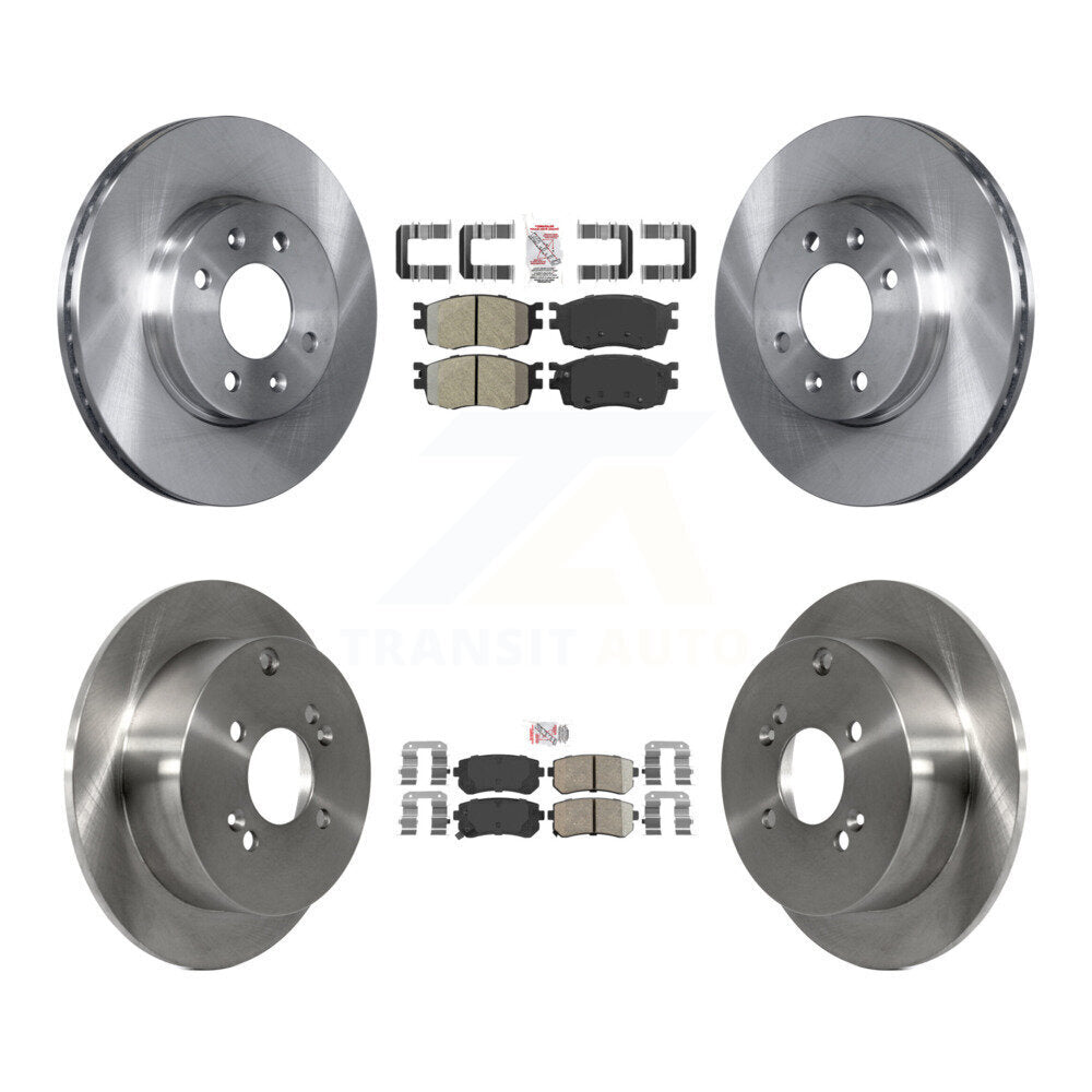 Front Semi-Metallic Rear Ceramic Pad Disc Brake Rotor Kit For Hyundai Accent Kia Rio5 Rio K8A-102530