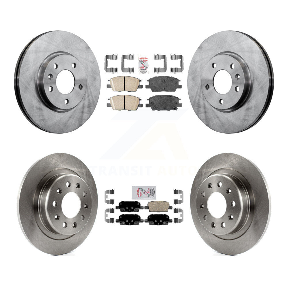 Front Rear Ceramic Pad And Brake Rotor Kit For Chevrolet Malibu With Manual Parking K8A-102545