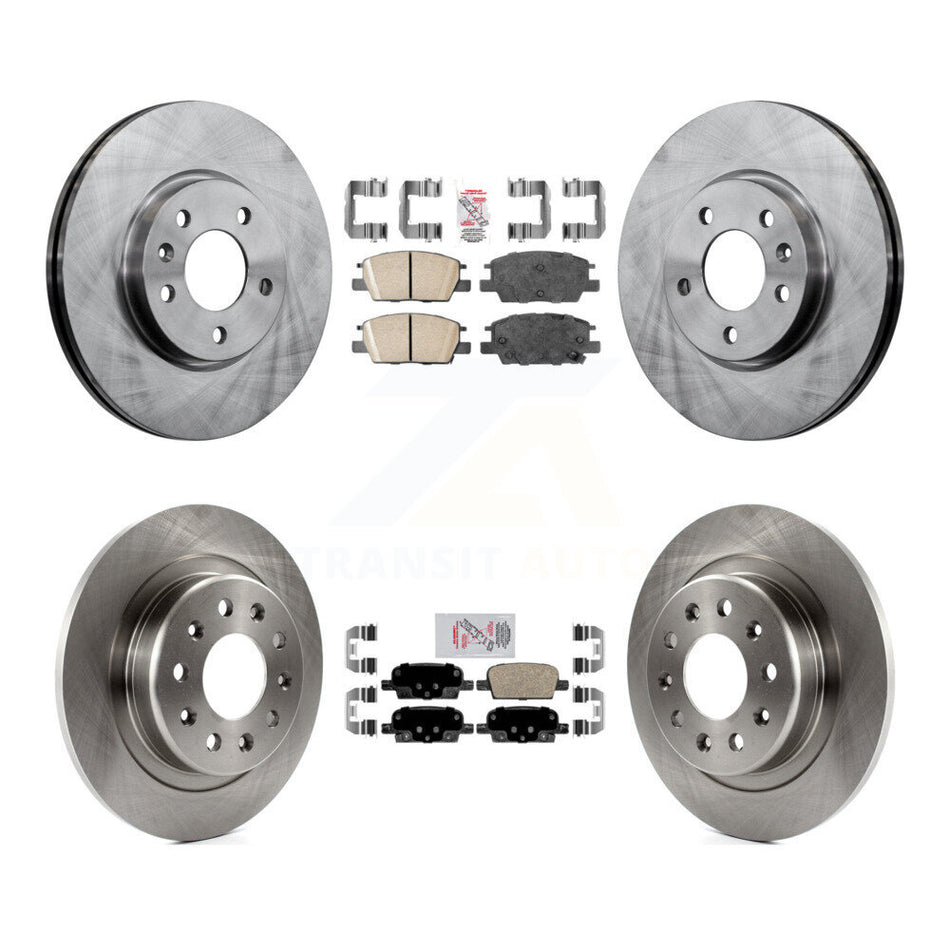 Front Rear Ceramic Pad And Brake Rotor Kit For Chevrolet Malibu With Manual Parking K8A-102545